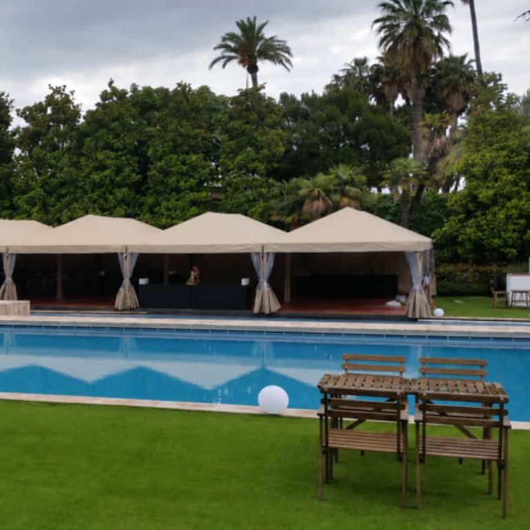 Celebración en el jardín